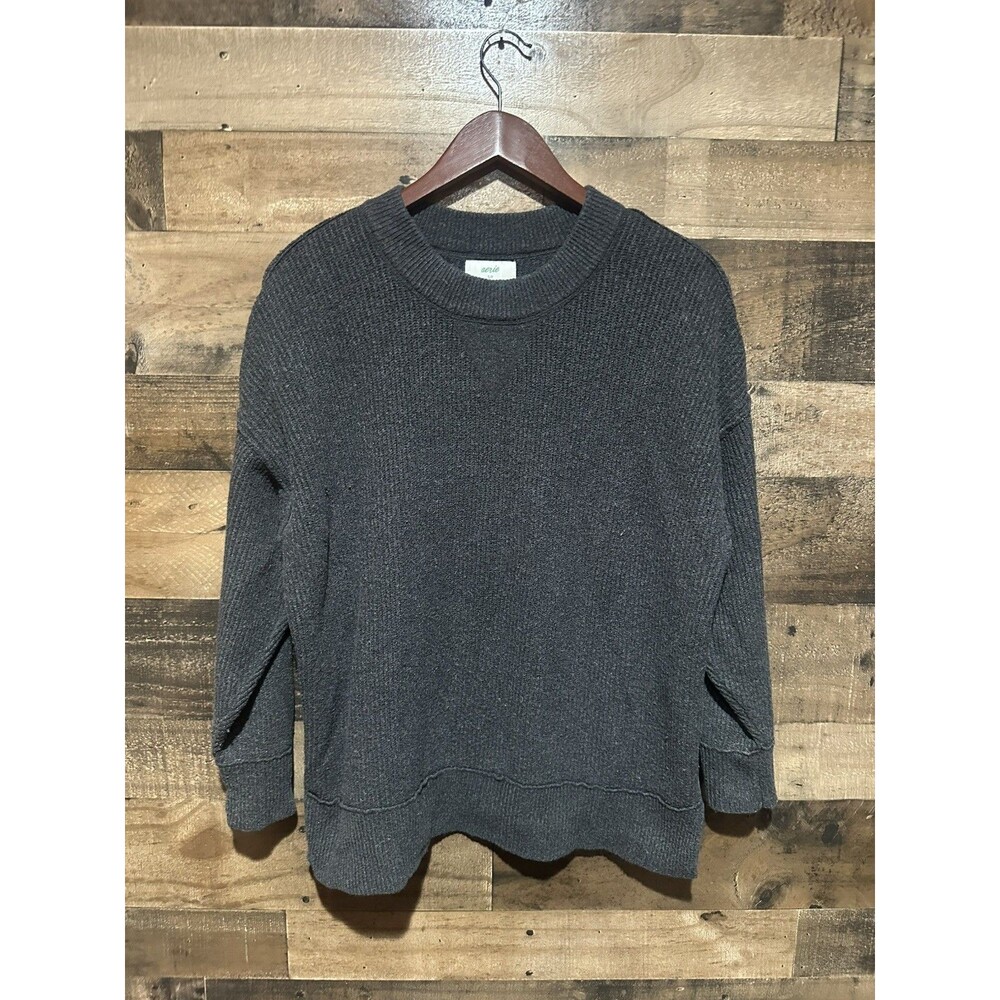 Aerie Small Gray Mock Neck Sweater Womens Pullover Top